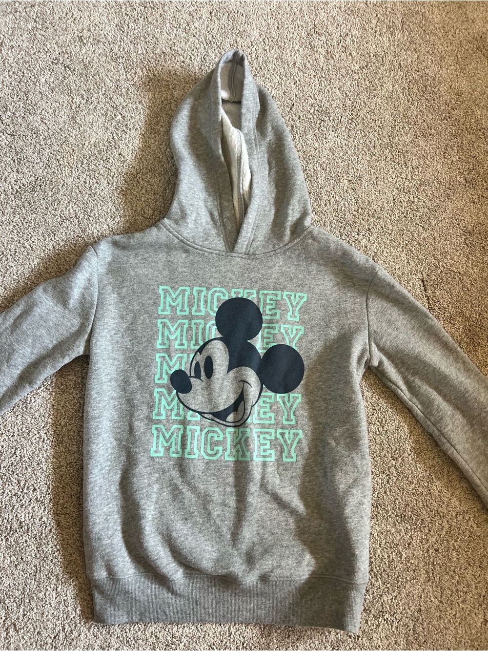 Jumping Beans Kids Unisex Mickey Mouse Graphic Hoodie Soft Sweatshirt - Gray 7